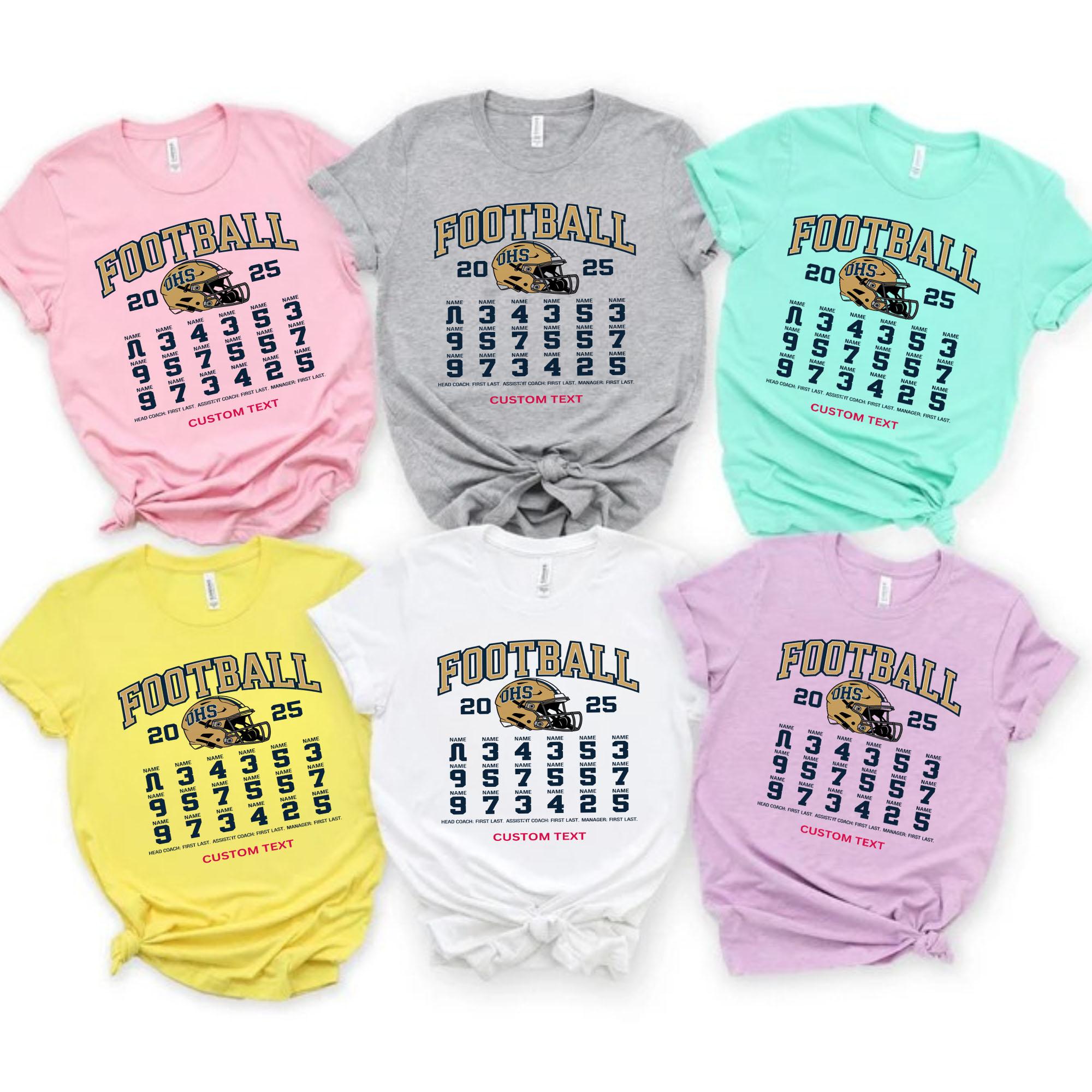Custom School Team OHS Football Player List 2025 Vintage T-shirt custom school team ohs football player list 2025 vintage t shirt 29 thumb