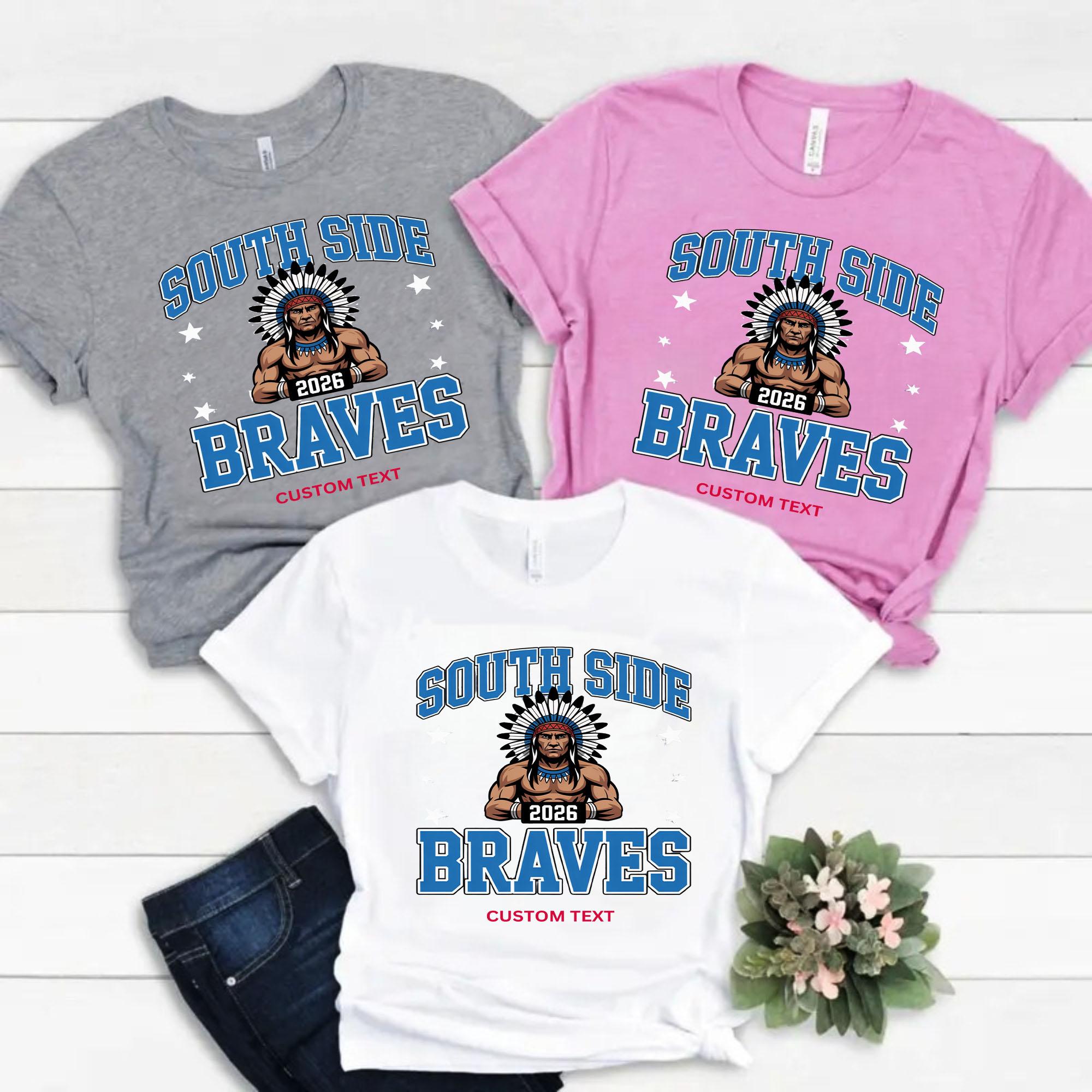 Custom South Side Braves 2026 Varsity Mascot T-shirt custom south side braves 2026 varsity mascot t shirt 12 thumb 2