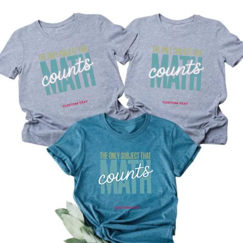 Custom The Only Subject That Counts Math Team Retro T-shirt