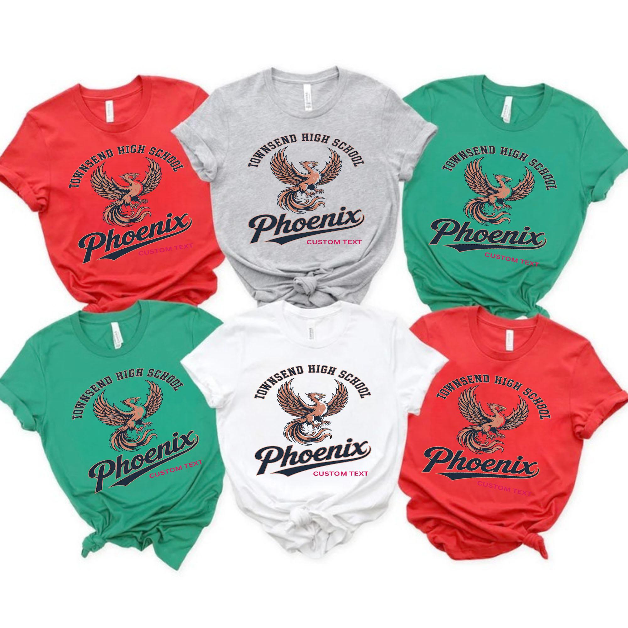 Custom Townsend High School Phoenix Mascot Vintage T-shirt custom townsend high school phoenix mascot vintage t shirt 60 thumb