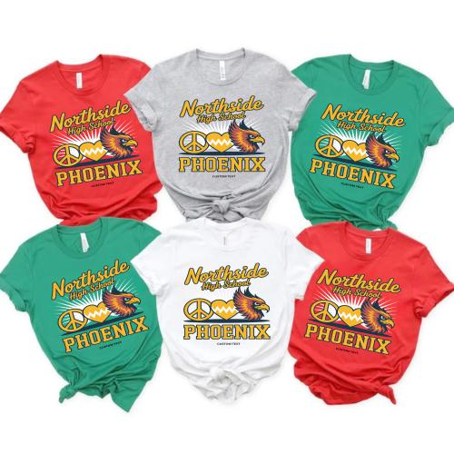 Vintage Custom Phoenix Mascot Northside High School Pride Team T-shirt