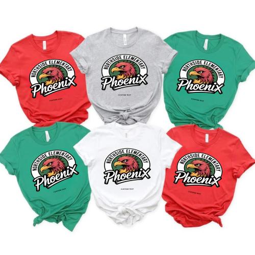Vintage Phoenix Mascot Custom Northside Elementary Pride Team Sports T-shirt
