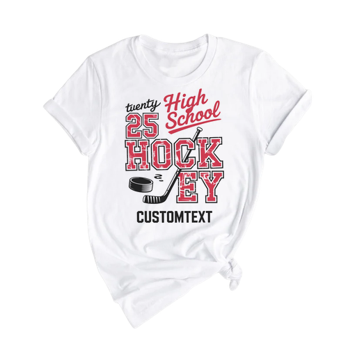 2025 Hockey Club Sport Team T-shirt – Split Varsity Text School Spirit Design