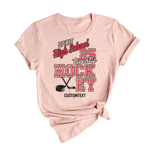 2025 Hockey School Sport Tee – Split Varsity Text Design