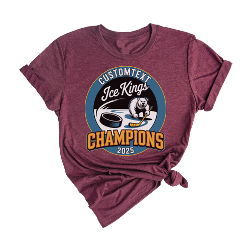Club Sport Team Hockey Champions Shirt – Tournament Mascot Varsity Style Tee