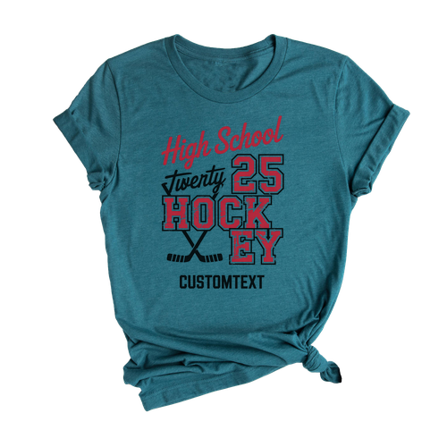 Club Sport Team Hockey School Sport Tee – 2025 Split Varsity