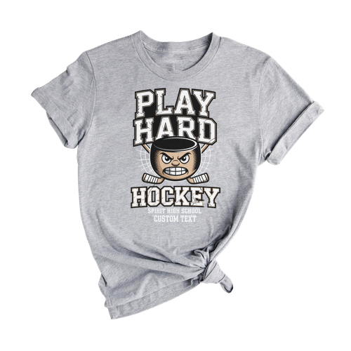 Club Sport Team Spirit High Hockey Tee – Classic Worn-In Look with Play Hard Motto