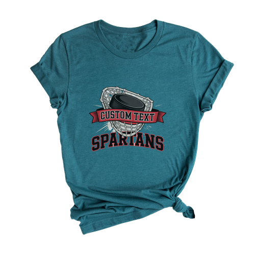 Custom Text Spartans Hockey Retro Custom Club Sport Team T-Shirt