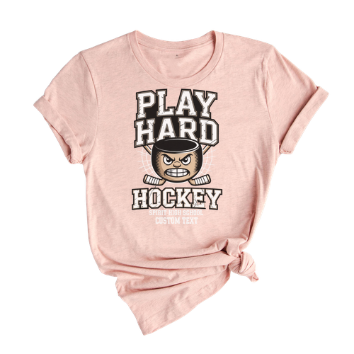 Distressed Varsity Hockey Club Sport Team T-shirt – Spirit High Play Hard Design