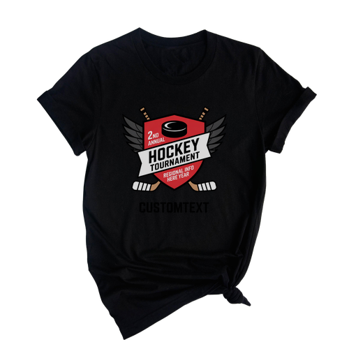 HOCKEY Sport Team Tournament Shirt – Varsity Badge Style 2025