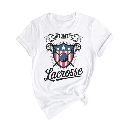 Custom School Lacrosse Club Sport Team T-shirt – Classic Varsity Spirit Tee