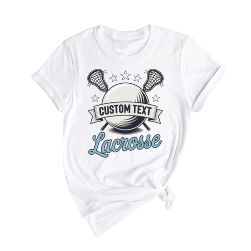 Lacrosse Tournament Club Sport Team T-shirt – Classic Varsity Hoop Badge Tee