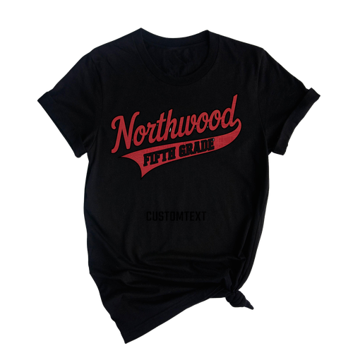 Custom Retro Varsity Class Shirt - Personalized Fifth Grade Team Tee