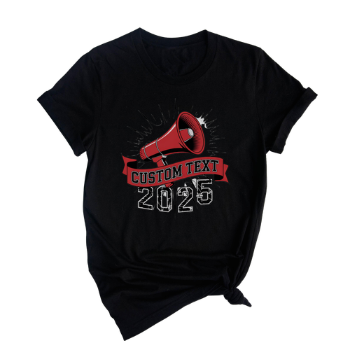 Custom Text 2025 Retro Megaphone Burst Custom, Club Sport Team T-shirt