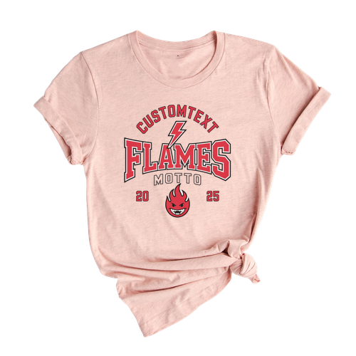 Flames Mottos Club Sport Team T-shirt – 2025 Varsity Mascot Spirit Edition