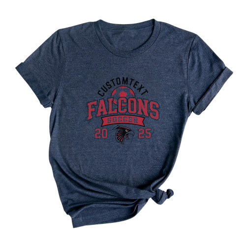 2025 Falcons Soccer Club Sport Team T-shirt – Varsity Style Mascot Design