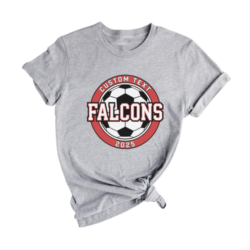2025 Falcons Varsity Circle Soccer Club Sport Team T-shirt – Custom Team Spirit Tee