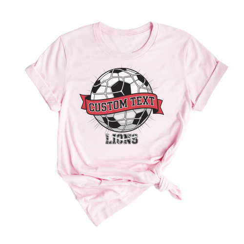 Custom Text Lions Soccer Club Sport Team T-shirt – Vintage Style Spirit Tee