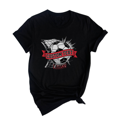 Lions Soccer Club Sport Team T-shirt – Retro Custom Text Varsity Edition