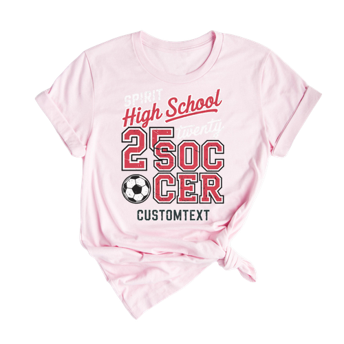 SOCCER School Sport Tee – Split Varsity Text Design