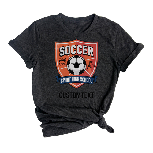 SOCCER Sport Team Shield Shirt – Play Hard Varsity Style