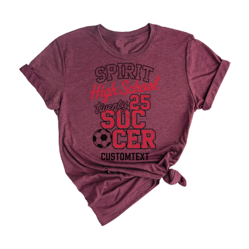 Varsity Soccer Club Sport Team T-shirt – Bold Split Letter Custom School Tee