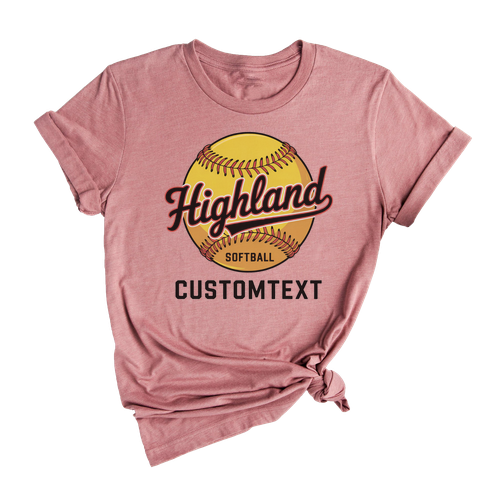 Club Sport Team Softball Headgear Logo T-shirt – Bold Varsity Headgear Emblem Design