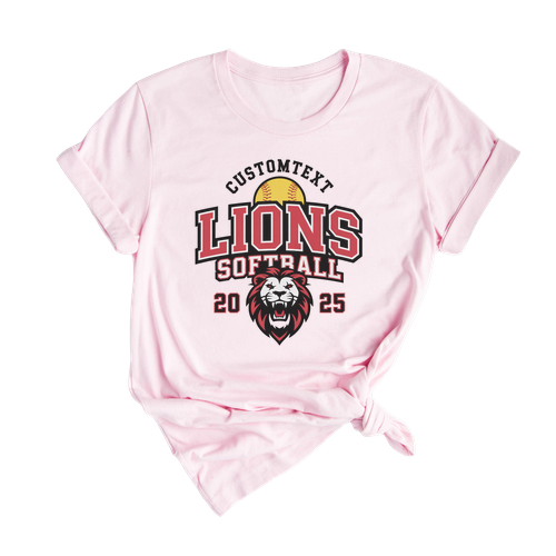 Club Sport Team Softball LIONS Shirt – 2025 School Spirit Mascot Edition