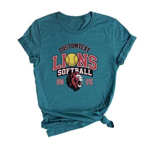 Softball LIONS Sport Team Shirt – Varsity Mascot 2025 Edition