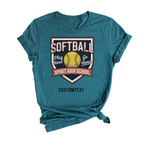 Softball Sport Team Shield Shirt – Play Hard Varsity Style