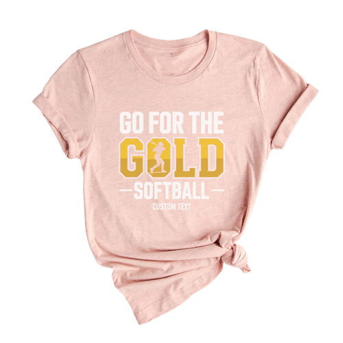 softball Sport Team Shirt – Go for the Gold Varsity Motivation Tee