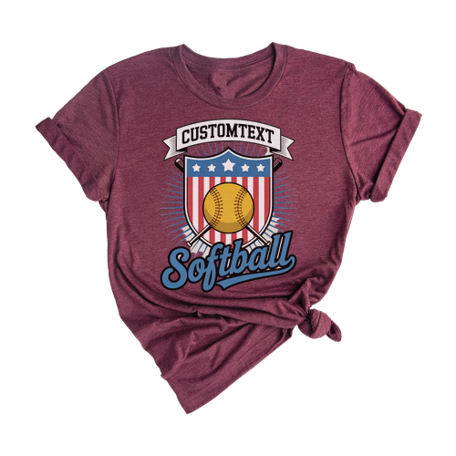 SOFTBALL Varsity Sport Team Shirt – Classic Custom School Spirit T-Shirt