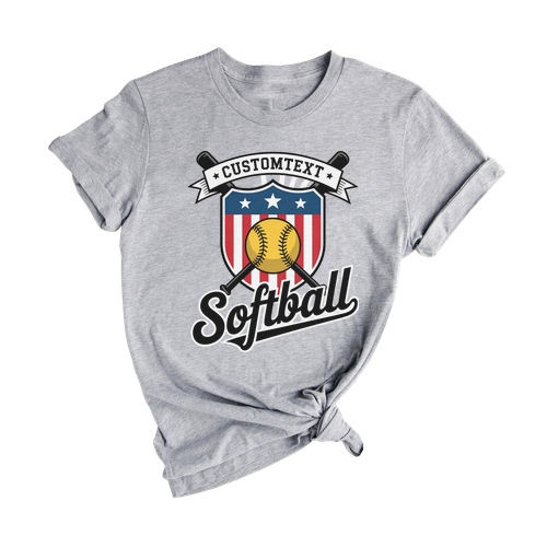 SOFTBALL Varsity Sport Team Shirt – Personalized School Mascot Pride Tee