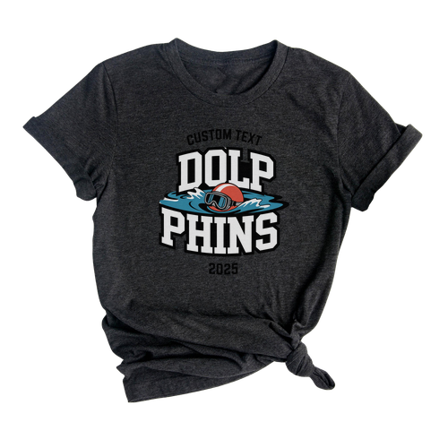 Dolphins Swimming & Diving Varsity Circle Team Shirt – Custom 2025 Tee