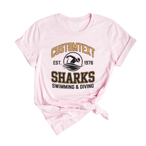 Retro Cougars Swimming & Diving Club Sport Team T-shirt – Varsity Tournament Edition