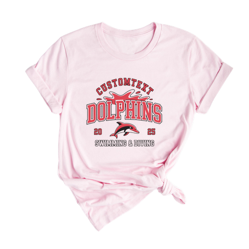 Swimming & Diving – DOLPHINS Sport Team Shirt – Varsity Mascot 2025 Edition