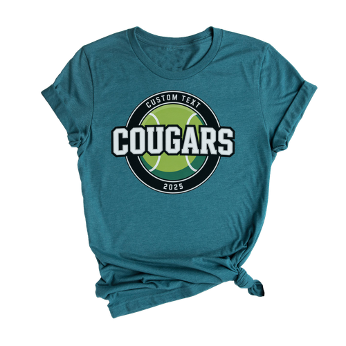 Cougars Tennis Club Sport Team T-shirt – Custom Varsity Circle 2025 Design