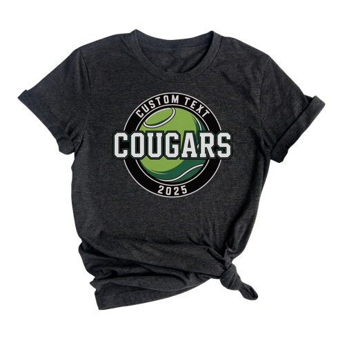 Cougars Tennis Varsity Circle Team Shirt – Custom 2025 Tee