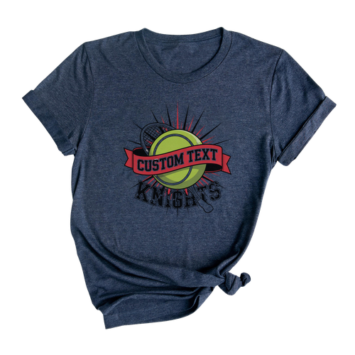 Retro Knights Tennis Club Sport Team T-shirt – Personalized Custom Text Tee