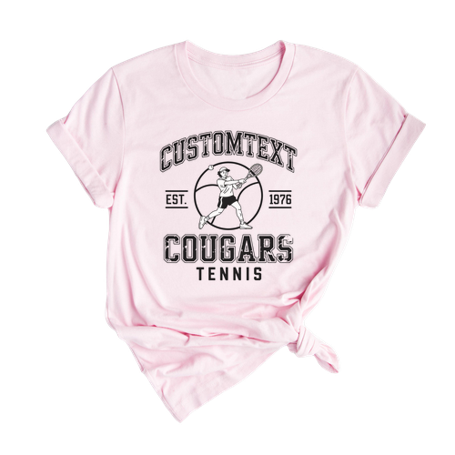 Retro TENNIS Varsity Tournament Tee – Cougars Sport Team Shirt