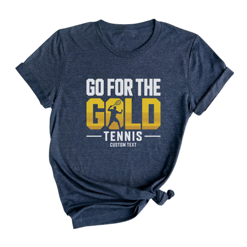 tenis Sport Team Shirt – Go for the Gold Varsity Motivation Tee