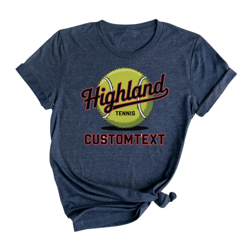 Tennis Headgear Logo Club Sport Team T-shirt – Custom Varsity Style Tee