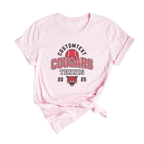Tennis – “COUGARS” Sport Team Shirt – Varsity Mascot 2025 Edition