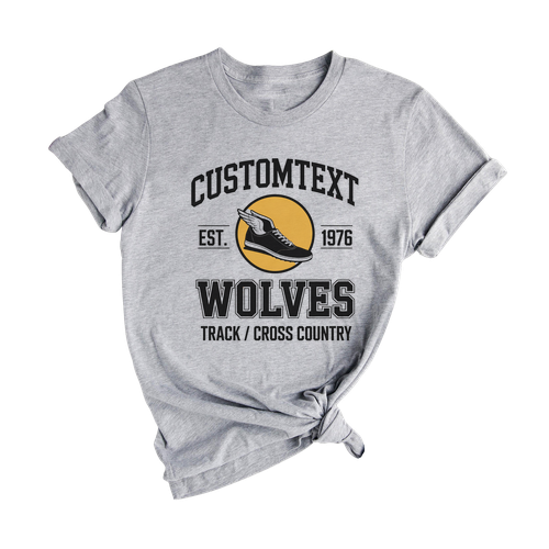 Retro TRACK  CROSS COUNTRY Varsity Tournament Tee – Cougars Sport Team Shirt