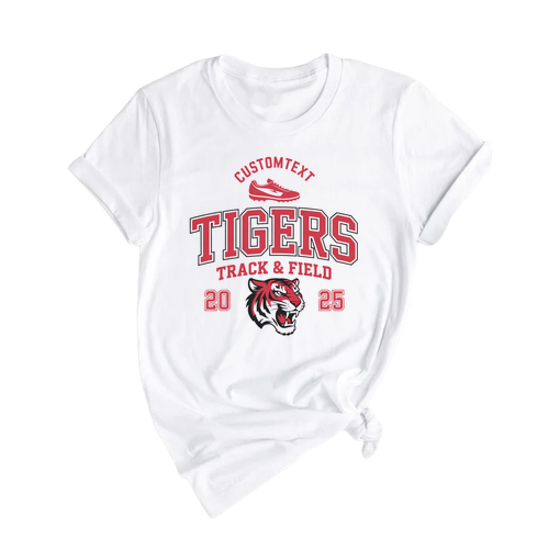 Tigers TrackCross Country Club Sport Team T-shirt – 2025 Varsity Mascot Edition