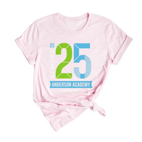 Retro Stripe Tech Seniors 25 Graduation T-Shirt Class of 2025