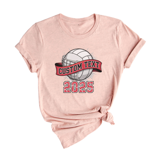 2025 Volleyball Club Sport Team T-shirt – Vintage Cage Burst Custom Text Tee
