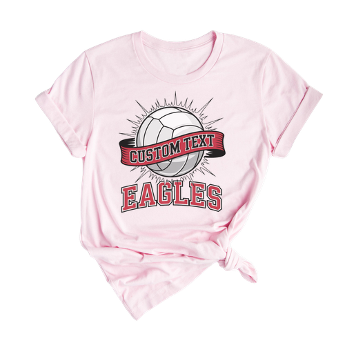 Custom Text Eagles Retro Volleyball Net Custom, Club Sport Team T-shirt