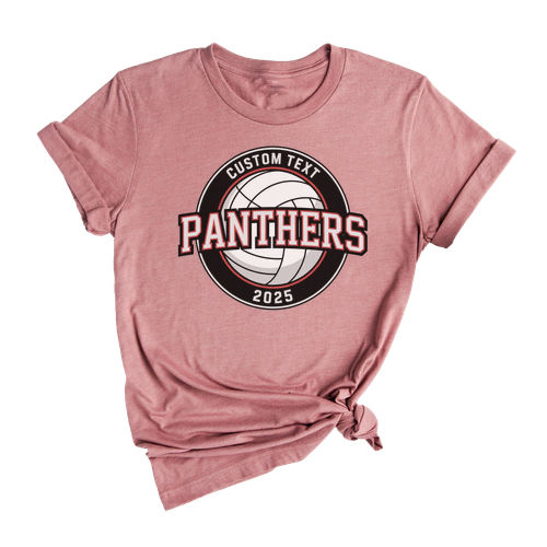 Panthers Volleyball Club Sport Team T-shirt – Custom 2025 Varsity Circle Edition