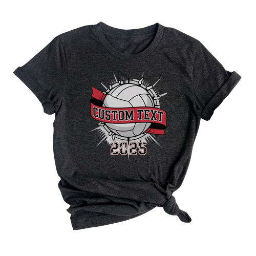 Retro Volleyball Club Sport Team T-shirt – 2025 Cage Burst Custom Text Edition